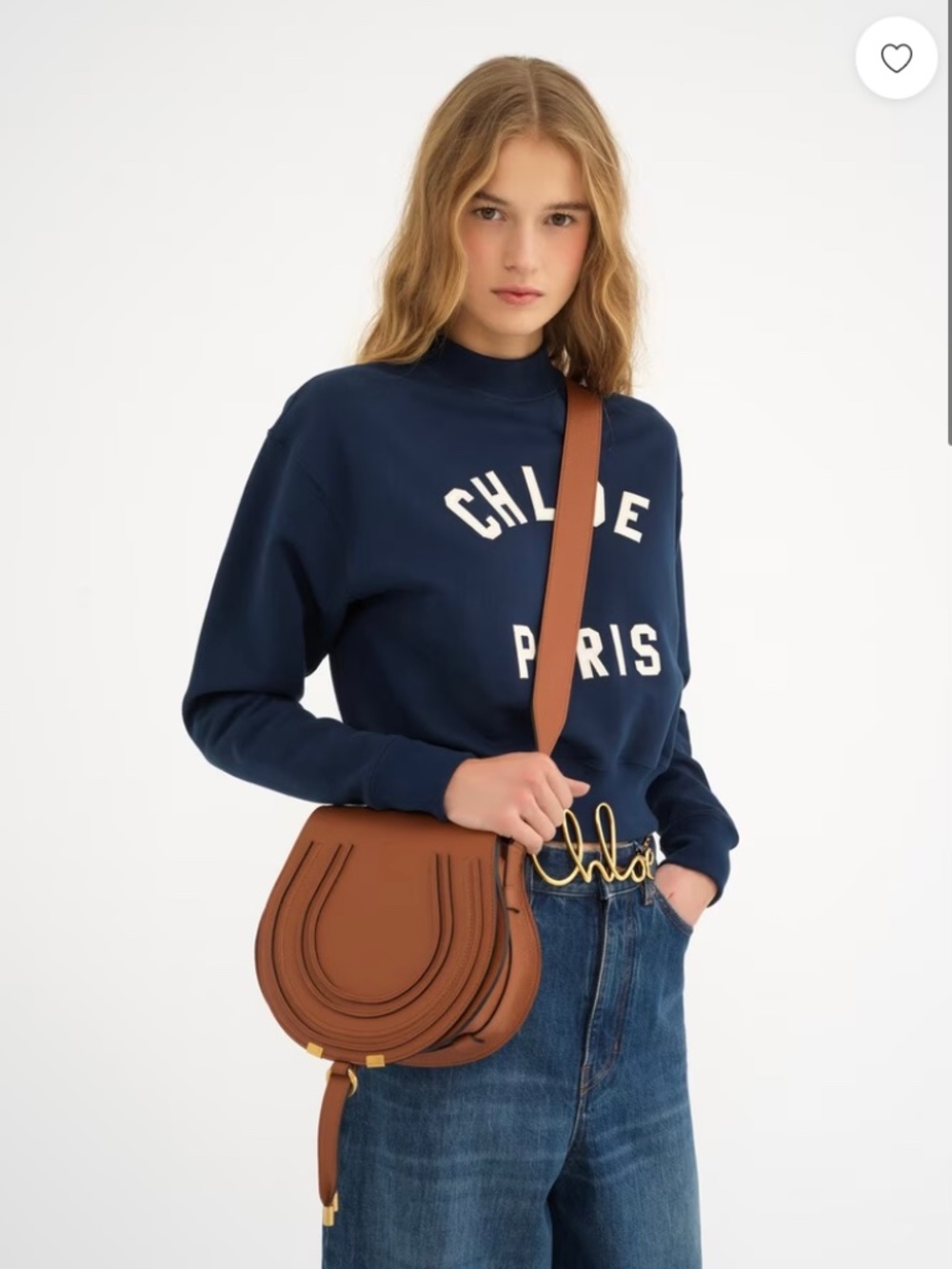 Chloe Marcie Saddle Bag In Tan